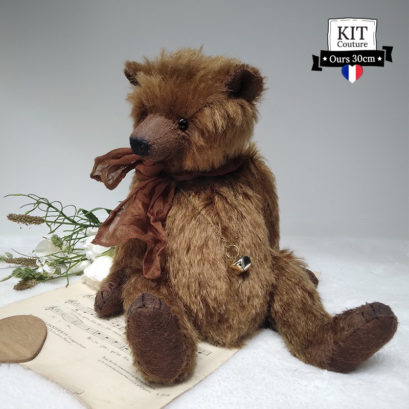 Osos - OURS ARTISTE FRANCAIS EN MOHAIR ANNEE 1980 31Cm PIECE UNIQUE DANS LE MONDE YEUX EN VERRE